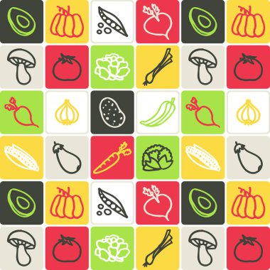 Elle çizilmiş Icons Set - gıda 4