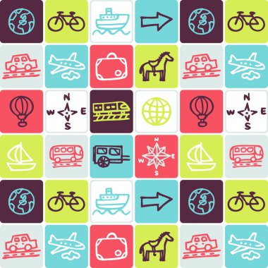 Elle çizilmiş Icons Set - taşıma 1