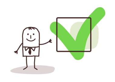 işadamı ve Evet işareti