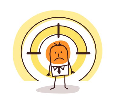 vektör adam hedefte