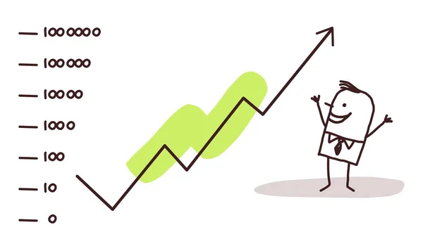 実業家 株式市場の成功 — ストックベクタ