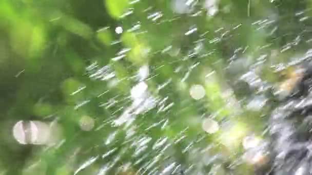 Air terjun dekat Ribeauville, Alsace di Timur Prancis, Gerakan Lambat — Stok Video