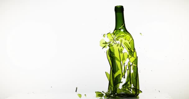 Breaking of Wine Bottle — Stock Video