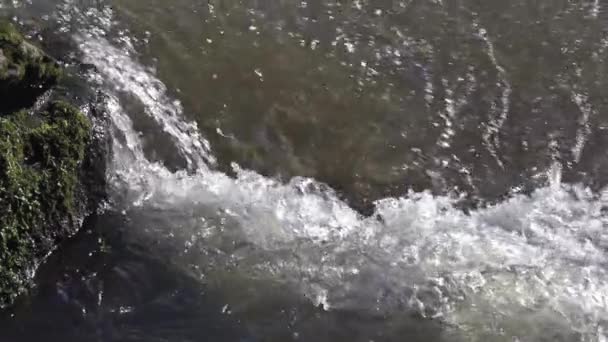 Barrage Sarre floden — Stockvideo