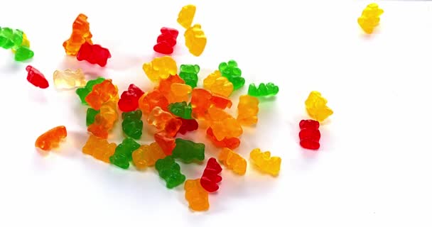 Złote niedźwiedzie lub Gummy niedźwiedzie — Wideo stockowe