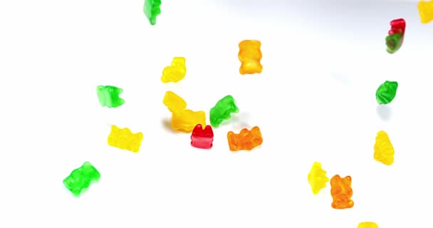 Złote niedźwiedzie lub Gummy niedźwiedzie — Wideo stockowe