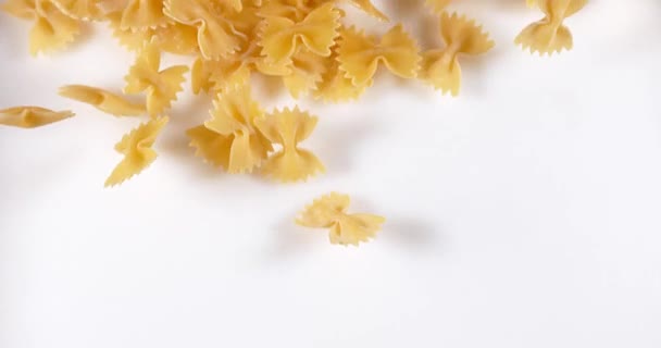 Pasta falling, Slow Motion 4K — Stock Video