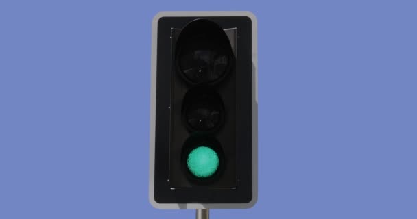 Traffic Light in North, Real Time 4K — стоковое видео