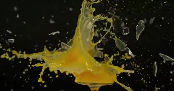 オレンジ爆発のガラス — ストック動画