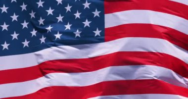 Amerikan Bayrağı Rüzgarda Dalgalanıyor, Yavaş Hareket 4k
