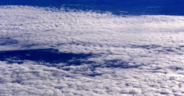 Blue Sky Clouds Plane Valós Idejű — Stock videók