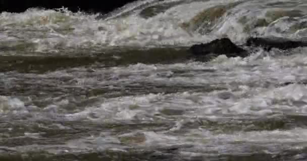 Cachoeira Courseulles Sur Mer Normandia França Tempo Real — Vídeo de Stock