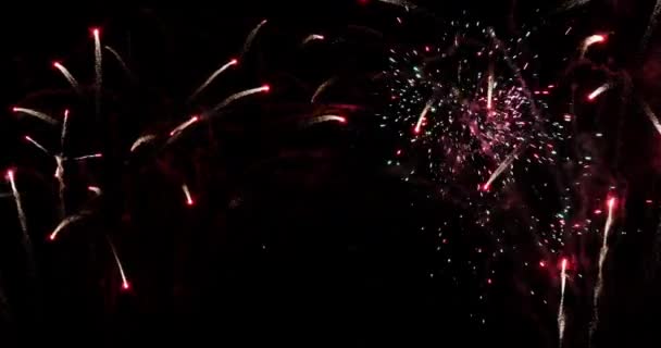 Tűzijáték Deauville Normandiában Real Time — Stock videók