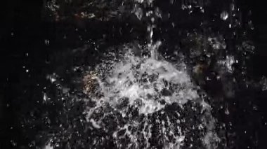 Waterfall at Pleugueneuc, Brittany in France, Slow motion