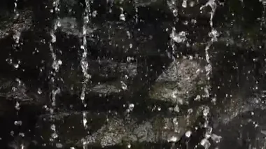 Waterfall at Pleugueneuc, Brittany in France, Slow motion