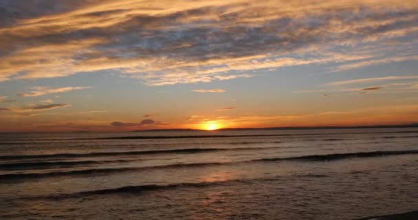 Oceano Pôr Sol Camargue Sudeste França Tempo Real — Vídeo de Stock