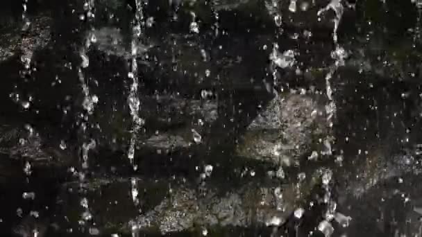 Waterfall Pleugueneuc Brittany France Slow Motion — Stock Video
