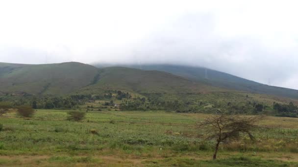 Nairobi Den Masai Mara Park Kenya Giden Yolun Manzarası — Stok video