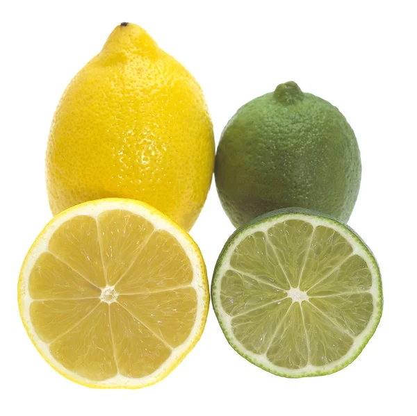 Citron Jaune Et Citron Vert — Stockfoto