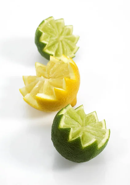 Citron Jaune Et Citron Vert — Photo