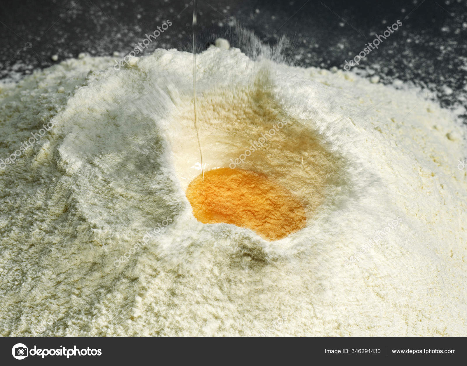 Wheat Flour Eggs Ingredients Cake Recipe Stock Photo by ©slowmotiongli