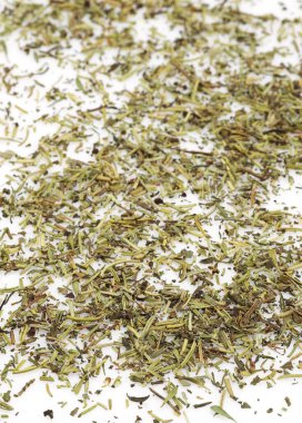 Herbes de Provence ya da Provencal Onunki Beyaz Arkaplana Karşı   