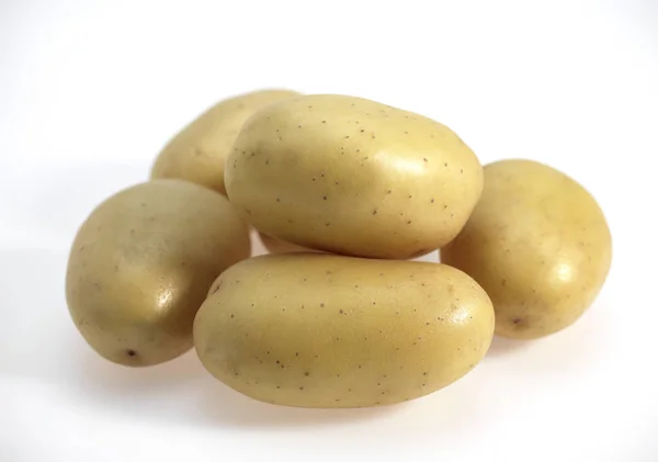 Mona Lisa Batata Solanum Tuberosum Vegetais Contra Fundo Branco — Fotografia de Stock