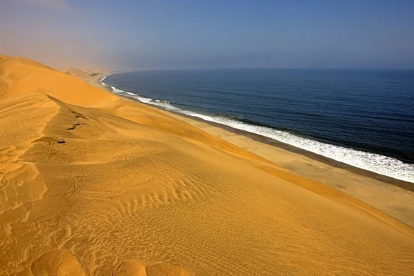 Písečné Duny Oceán Poblíž Walvis Bay Namibie — Stock fotografie