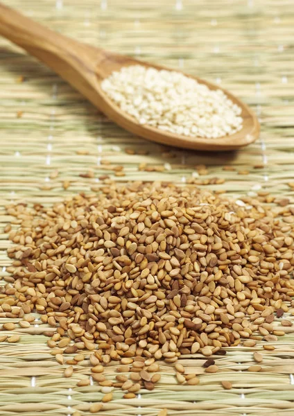 Natural Sesame Gold Coloring Sesam Sesamum Indicum — 스톡 사진