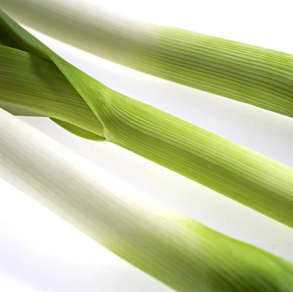 アリアムポラム 白を背景にした野菜 — ストック写真