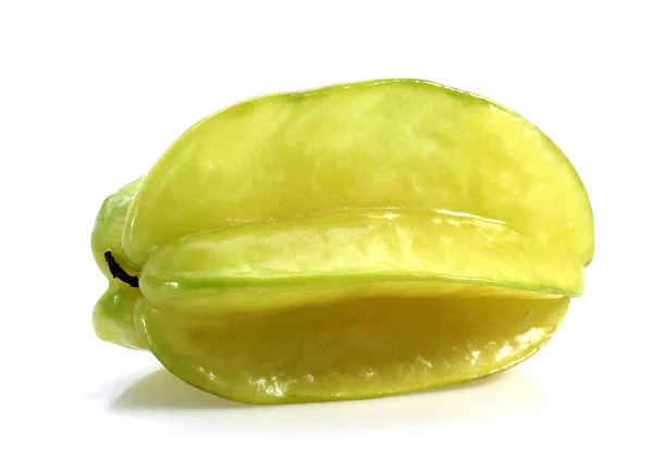 Carambola Star Frutta Averrhoa Carambola Frutta Sfondo Bianco — Foto Stock