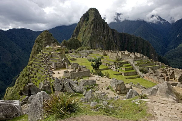 Machu Picchu Den Förlorade Staden Inkas Andinska Cordillera Peru — Stockfoto