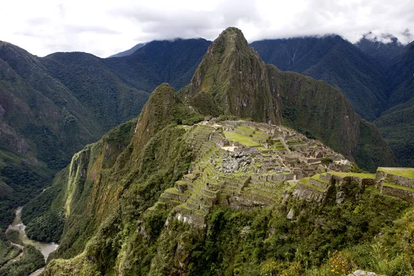 Machu Picchu Den Förlorade Staden Inkas Andinska Cordillera Peru — Stockfoto