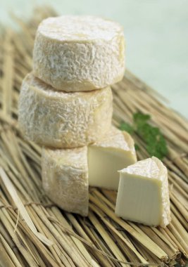 French Cheese Called Crottin, Cheese made with Goat Milk   clipart