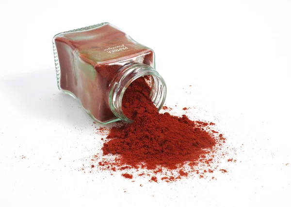 Paprika Powder Capsicum Annuum Spice White Background — 스톡 사진