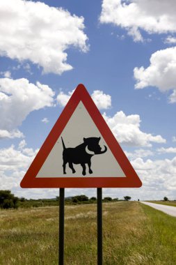 ROAD SIGN IN THE SOUHT OF WINDHOEK IN NAMIBIA  