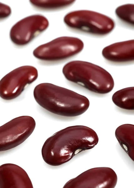 Frijoles Rojos Phaseolus Vulgaris Verduras Secas Contra Fondo Blanco — Foto de Stock