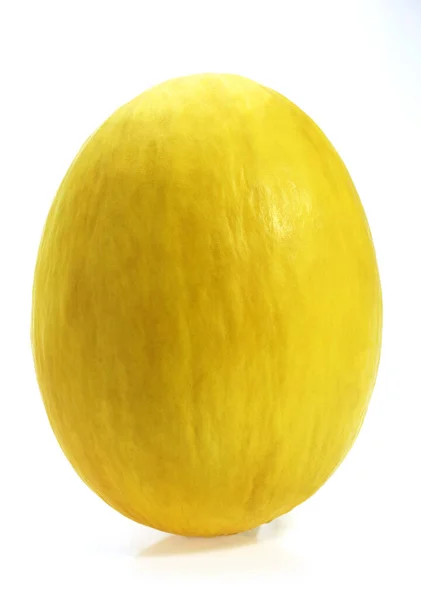 Yellow Spanish Melon Cucumis Melo Fruit White Background — стокове фото