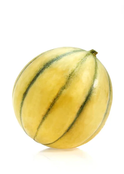 Cavaillon Melon Cucumis Melo Owoce Białym Tle — Zdjęcie stockowe