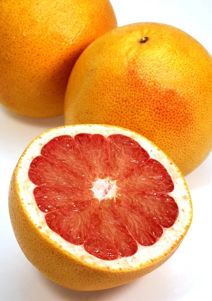 Pomelo Citrus Paradisi Fruits White Background — Stock Photo, Image