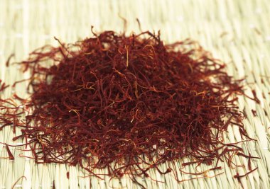 Safran Saffron Crocus Çiçeği Stigmas 'tan alındı, krokus sativus  