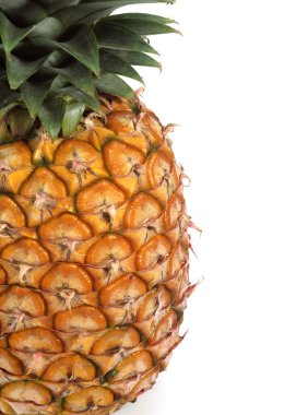 Ananas, ananas, meyve, beyaz arka plana karşı. 