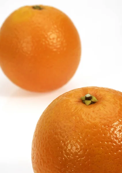 Laranja Citrus Sinensis Frutas Contra Fundo Branco — Fotografia de Stock