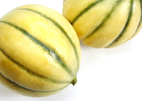 Cavaillon Melone Cetriolo Melo Frutta Fondo Bianco — Foto Stock