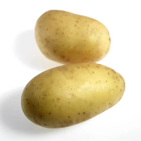 Charlotte Potatoes Solanum Tuberosum Vegetais Contra Fundo Branco — Fotografia de Stock
