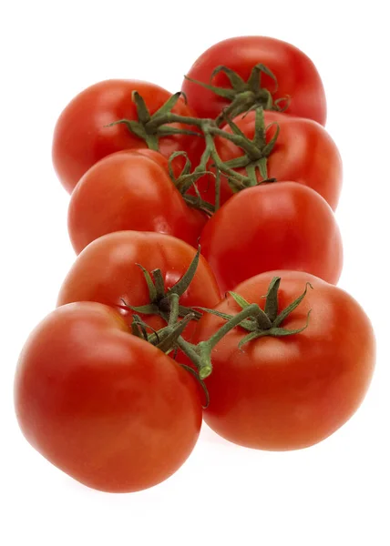 Piros Paradicsom Solanum Lycopersicum Zöldségek Fehér Háttér Ellen — Stock Fotó