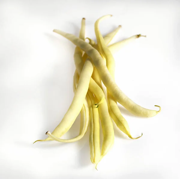 French Yellow Beans Called Mange Tout Beans Phaseolus Vulgaris Vegetables — Stock fotografie