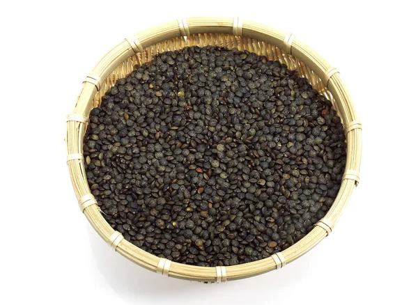 Lentilhas Verdes Francesas Chamadas Puy Lentils — Fotografia de Stock