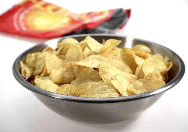 Potato Chips Food Background — Stock Photo, Image