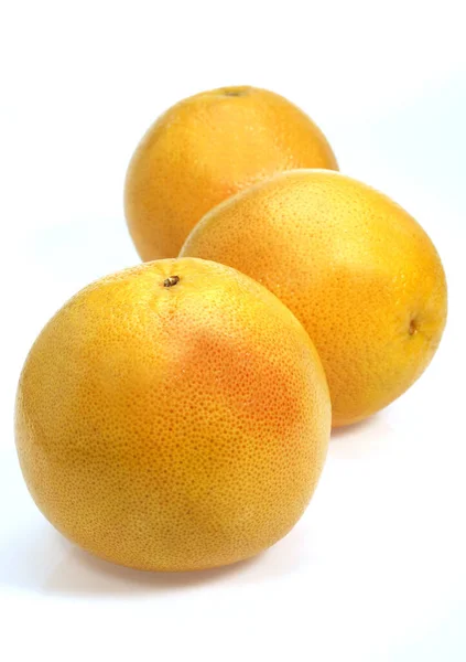 Pomelo Citrus Paradisi Frutas Contra Fundo Branco — Fotografia de Stock